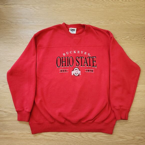 Lee Sport Ohio State Buckeyes Sweatshirt Men XL Embroidered Crewneck Sweater VTG - Picture 2 of 12